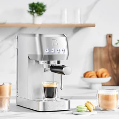 CASABREWS 3700 Essential Espresso Machine 20 Bar, Stainless Steel Cappuccino & Latte Machine with Steam Frother for Home, 43.9oz Water Tank, Silver - Image 8