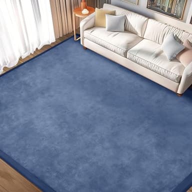 ILPEOD Baby Play Mat 1.2" Thick Memory Foam Nursery Rug Area Rug, 13’1” X 6’7” Yoga Mat Playmat Crawling Mat for Baby,Toddlers,Infants,Kids,Floor Mat Tatami Mat for Living Room with Non-Slip(Blue) - Image 1
