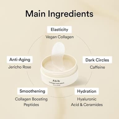 Abib Collagen Eye Patch Jericho Rose Jelly 60 Patches, Korean Under Eye Patches for Puffy Eyes and Dark Circles, Anti-Wrinkle, Collagen, Caffeine, Niacinamide, Ceramide, Antioxidant, Skin Care - Image 7