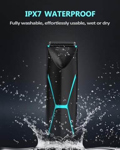 Electric Body Hair Trimmer for Men - Manscape Pubic Hair Groomer Waterproof Wet/Dry Ball Grion Shaver Type-C Rechargeable Cordless Replaceable Ceramic Blade Razor Male Grooming Smooth - Image 4