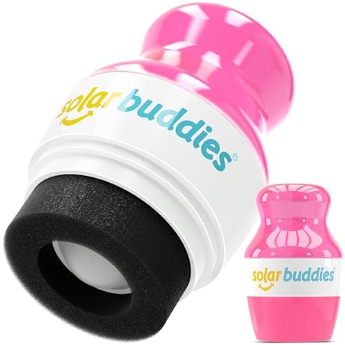 Solar Buddies Sunscreen Applicator - Single Full Pink - Refillable Roll on Sponge Sunscreen, Suncream & Lotion Applicator For Kids, Adults & Families - Holds 3.4fl oz, Perfect Size for Travel - Image 1