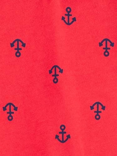 Simple Joys by Carter's Baby 3-pack Rompers, Orange Blue Stripe/Navy Stripe/Red Anchors, 18 Months - Image 5