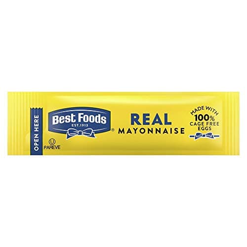 Best Foods Real Mayonnaise Stick Packets Easy Open, Condiment for Sandwiches, Salads, Mayo Made with 100% Cage Free Eggs, Gluten Free, 0.38 oz, Pack of 210 - Image 1