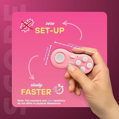 Scope Remote- Remote for Anki. Customizable with Anki Add-on, Compatible with Windows, Mac, iOS, iPad, and Android. Anki Clicker, Anki Controller. Pearl Pink, Plus (16-18 Hours Battery) - Image 5