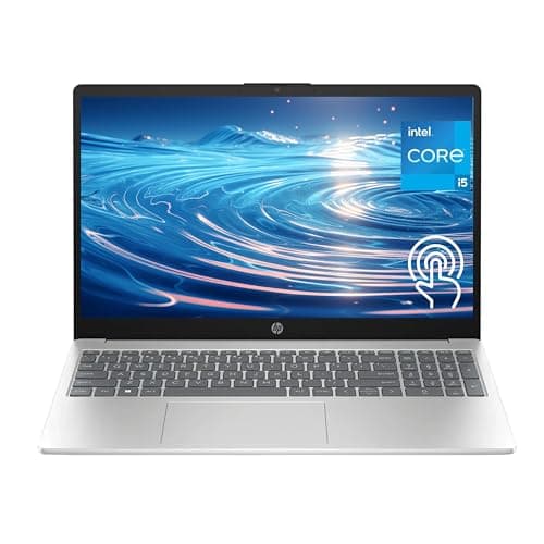 HP 15.6" Touchscreen Laptop, Intel Core i5 Processor, 16GB RAM, 1TB SSD,Numeric Keypad, Bluetooth, Wi-Fi, Long Battery Life, Windows 11 Home, Silver (Renewed) - Image 1