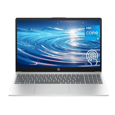 HP 15.6" Touchscreen Laptop, Intel Core i5 Processor, 16GB RAM, 1TB SSD,Numeric Keypad, Bluetooth, Wi-Fi, Long Battery Life, Windows 11 Home, Silver (Renewed) - Image 1