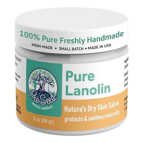 100% Pure Lanolin Cream - Handmade, Unrefined Balm for Dry & Itchy Skin, Cracked Lips, Breastfeeding, Baby Care, Moisture-Rich, Nursing Essentials & Petroleum-Free, Perfect for Hands, Face & Paw Care - Image 1