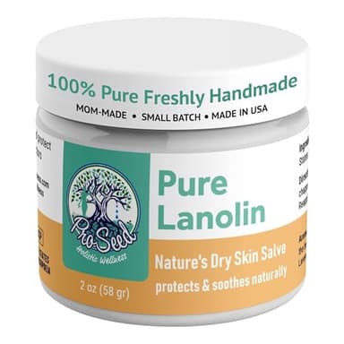 100% Pure Lanolin Cream - Handmade, Unrefined Balm for Dry & Itchy Skin, Cracked Lips, Breastfeeding, Baby Care, Moisture-Rich, Nursing Essentials & Petroleum-Free, Perfect for Hands, Face & Paw Care - Image 1
