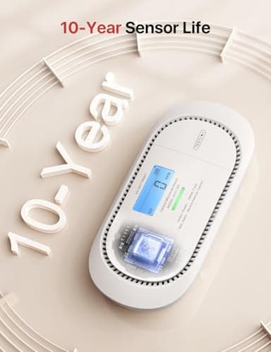 X-Sense Wireless Interconnected Carbon Monoxide Detector, Replaceable Battery Powered CO Alarm with Digital Display and Peak Value Memory, XC01-WR, Pack of 2 - Image 3