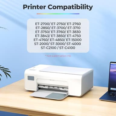 Trokliey 502 Ink Refill Bottles ET-2760 ET-2850 ET-3850 Replacement for ET-2760 ET-3760 ET-4760 2850 3850 2760 3760 ET-3830 ET-3843 ET4750 ET-2750 ET-3750 Printer - Image 2
