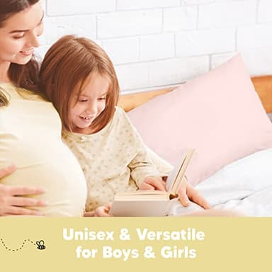 KeaBabies Toddler Pillowcase 13"x18" - Organic Cotton Toddler Pillowcase for Kids, Boys, Girls, Soft & Durable Cotton Cover for Miniature Sleepy Pillows, Cute Colors, Pillow Sold Separately(Mist Pink) - Image 9