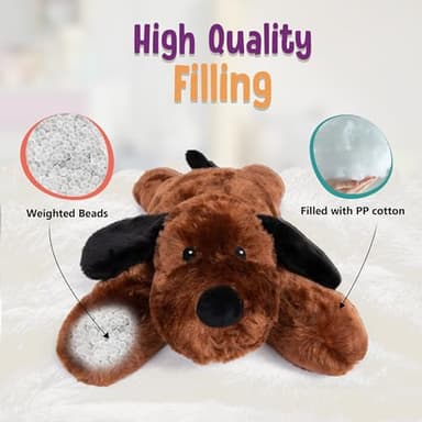 Cuddle Buds 5lbs Weighted Dog Stuffed Animal for Sensory Needs, 20'' Plush Dog, Weighted Stuffed Animals for Adults, Soft Plushie Toy - Image 2