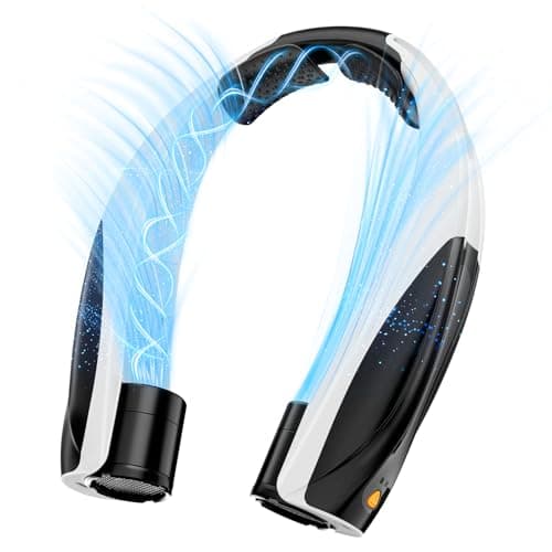 JIJ Neck Fan – Portable Neck Fan Rechargeable with 6 Adjustable Speeds, Neck Cooler with 360° Surround Breeze, Upgraded Long-lasting Wearable Fan for Hot Weather, Travel, Outdoor, Camping, Men & Women - Image 1