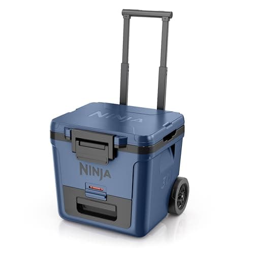 Ninja | Cooler | FrostVault 30QT Cooler with Wheels | Insulated with Temp Dry Storage Drawer | Keeps Ice Cold for Days | for The Beach, Camping, Picnics & More | Lakeshore Blue | FB230BL - Image 1