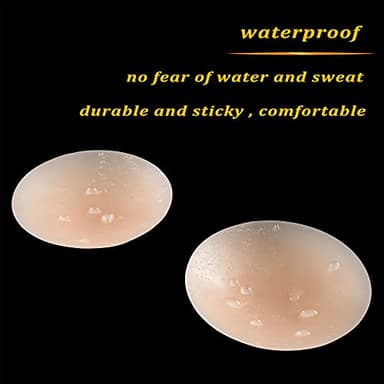 PRETTYWELL Nipple Covers no Show for Women, Waterproof Adhesive Pasties Nipple Cover, Reusable Petals Nipple Cover Silicone Ultra Thin Nipple Pasties Nude - Image 3