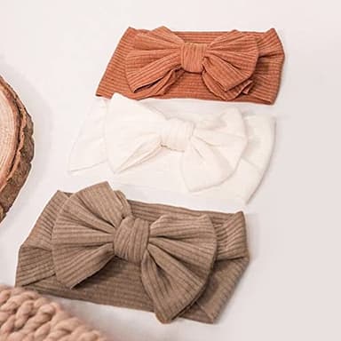 Niceye Baby Girls Headbands with Bows Handmade Hair Accessories Stretchy Hairbands for Newborn Infant Toddler - Image 6