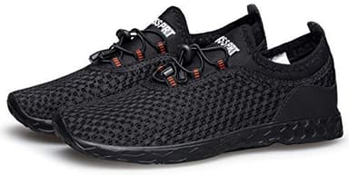 DOUSSPRT Men's Water Shoes Quick Drying Sports Aqua Shoes AllBlack Size 10 - Image 8