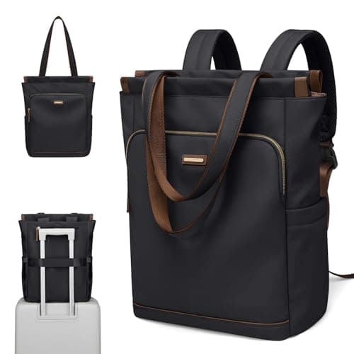 GOLF SUPAGS Convertible Laptop Backpack for Women Casual Daypack Notebook Tote Bag for Work College Travel Leisure (Black) - Image 1