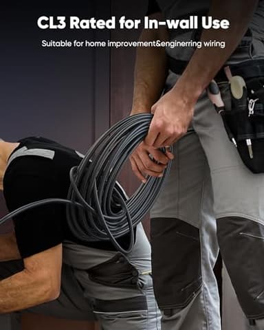 Capshi 4K Long HDMI Cable 50ft/15M, in-Wall CL3 Rated HDMI Cable 2.0 Support (HDR10 8/10bit 18Gbps HDCP2.2 ARC) High Speed HD Shielded Cord Compatible for TV, Laptop, PC, HDTV - Image 3