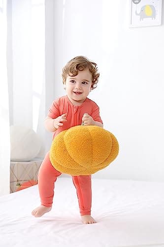 GUISBY Rayon of Bamboo Baby Pajamas Open Feet, 3 Piece Short Sleeve with Zipper for Boy Girls 18-24 Months - Image 2