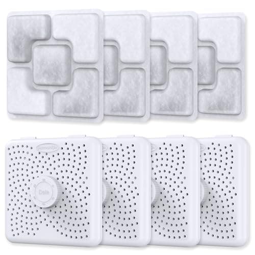 KuangBiao 4-Pack Desiccant Bags for Pet Food Storage & Automatic Feeders | Moisture Absorbers with Holder Case & Sticker | Keep Dry, Fresh - Image 1