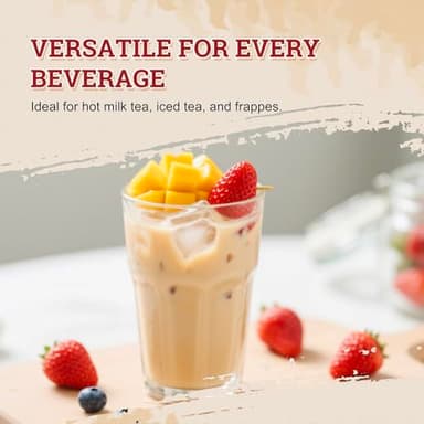 52USA Milk Tea Flavored Powder (3-in-1) 1kg – Instant Pre-Mixed Beverage Powder with Cream, Sugar & Milk Tea Flavor for Hot or Cold Drinks & Frappes - Image 4