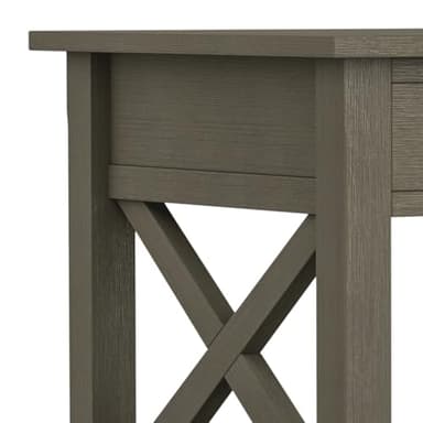 SIMPLIHOME Kitchener SOLID WOOD 21 inch Wide Square Contemporary End Side Table in Farmhouse Grey for the Living Room and Bedroom - Image 7