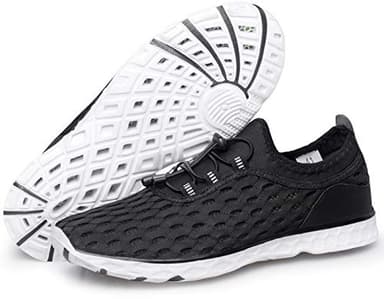 DOUSSPRT Women's Water Shoes Quick Drying Sports Aqua Shoes Blackwhite Size 11 - Image 9