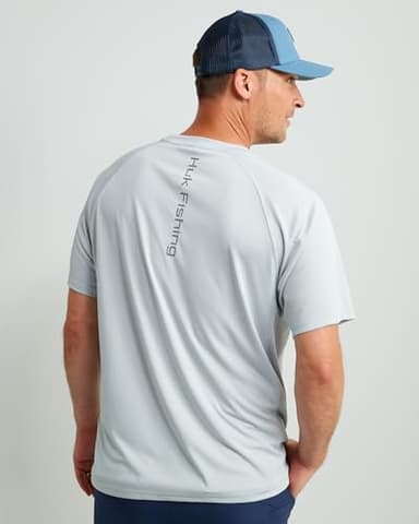 HUK Men's Standard Pursuit Short Sleeve, Performance Shirt + Sun Protection, Harbor Mist - Image 2