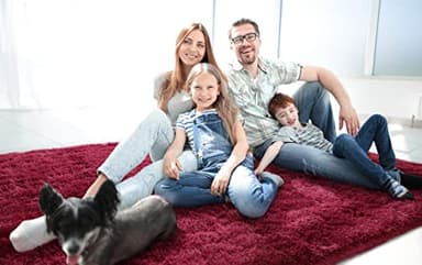 LOCHAS Ultra Soft Indoor Modern Area Rugs Fluffy Living Room Carpets for Children Bedroom Home Decor Nursery Rug 5.3x7.5 Feet, Burgundy - Image 5