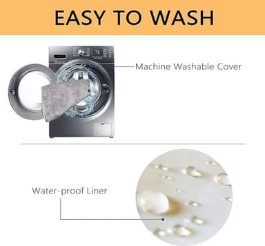 EMPSIGN Stylish Dog Bed Mat Dog Crate Pad Mattress Reversible (Cool & Warm), Water Proof Linings, Removable Machine Washable Cover, Firm Support Pet Crate Bed for Small to XX-Large Dogs, Grey - Image 4