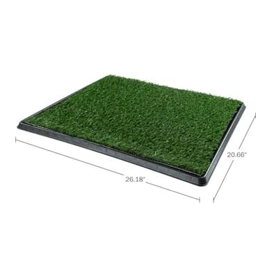 Artificial Grass Puppy Pee Pad for Dogs and Small Pets - 20x25 Reusable 3-Layer Potty Training Pad with Tray - Dog House and Pet Supplies by PETMAKER - Image 6