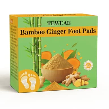 TEWEAE 32 Pads Foot Pads Natural Turmeric & Ginger, Wormwood, Bamboo Vinegar, Included 32Pads Goodnight Patches and 32 Adhesive Sheets - Image 1
