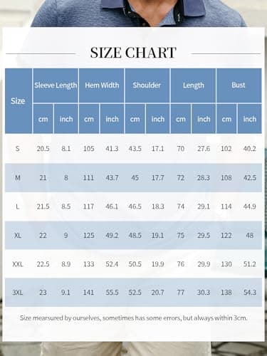 Hardaddy Men's Casual Golf Polo Shirt with Pocket Short Sleeve Work Shirts with Collar Stylish Summer Contrast Color Tees Tops Shirts Slim Fit Brown XXL - Image 5