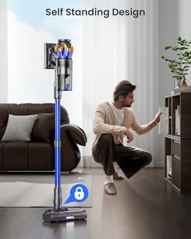 Cordless Vacuum Cleaner, Upgraded 600W 50KPA 70Mins Cordless Stick Vacuum Cleaner with Self-Standing and Touch Screen, Anti-tangle Wireless Vacumm, Vacuum Cleaners for Home/Pet Hair/Carpets/Floors - Image 5