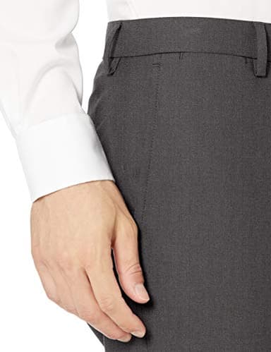 Amazon Essentials Men's Slim-Fit Wrinkle-Resistant Stretch Dress Pant, Charcoal, 35W x 29L - Image 2
