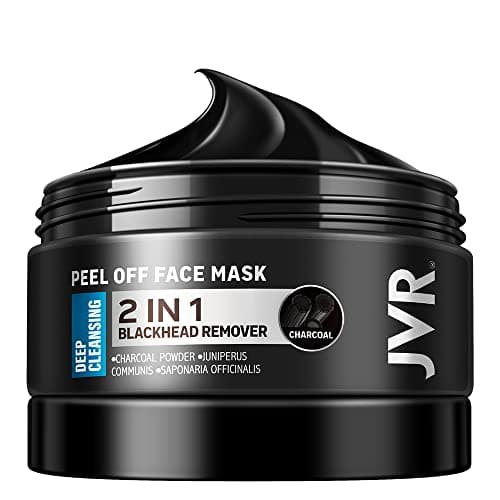 JVR Peel Off Face Mask, Blackhead Remover Mask for Men, Charcoal Peel Off Black Mask, Facial Mask Purifying and Deep Cleansing for All Skin Types 4.23 OZ - Image 1