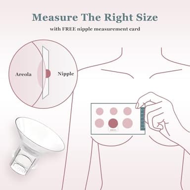 Flange Insert 10PCS 13/15/17/19/21mm for 24mm Flanges/Shields of Most Breast Pumps,Essential Flange Sizing Kit for Breast Pump Replacement Accessories with Nipple Ruler, Cleaning Brush - Image 4