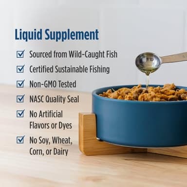Nordic Naturals Omega-3 Pet, Unflavored - 16 oz - 1380 mg Omega-3 Per Teaspoon - Fish Oil for Large to Very Large Dogs with EPA & DHA - Promotes Heart, Skin, Coat, & Immune Health - Image 5
