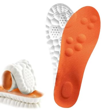 Steppers Insoles for Men Women, New Ultra-Soft Steppers Massage Insole, Trim to Fit Insoles with Arch Support for Foot Pain Relief and Fatigue Reduction (1 Pair-Orange, Men 9-10.5/Women 10.5-12) - Image 1