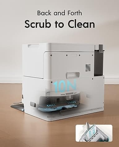 Yeedi Cube Robot Vacuum Cleaner, All-in-1 Vacuum and Mop (Auto Clean+Auto Empty), 5100Pa Suction Power with 180mins Runtime 8mm Mop Lifting, Compatible with Alexa - Image 4