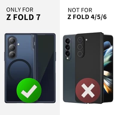 MOBOSI Magnetic for Z Fold 7 Case with Privacy Screen Protector, Compatible with Magsafe, Full-Body Slim Coverage Hinge Protection, Shockproof Phone Cover for Samsung Galaxy Z Fold7, Jet Black - Image 6