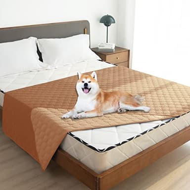 gogobunny 100% Double-Sided Waterproof Dog Bed Cover Pet Blanket Sofa Couch Furniture Protector for Puppy Large Dog Cat, Reversible (52x82 Inch (Pack of 1), Dark Pumpkin/Light Pumpkin) - Image 5
