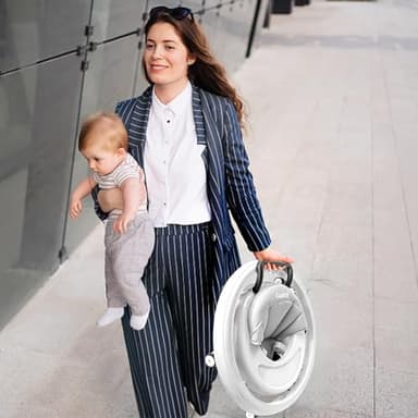 Baby Walker with Wheels: Adjustable Height & Foldable Design, Mute Wheels & Anti-Rollover Feature, Includes Footrest, Perfect for Boys & Girls 6-18 Months - Image 6