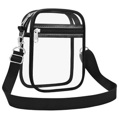 USPECLARE Clear Purse Stadium Transparent Messenger Bag Stadium Approved for Men and Women Clear CrossBody Bag - Image 8