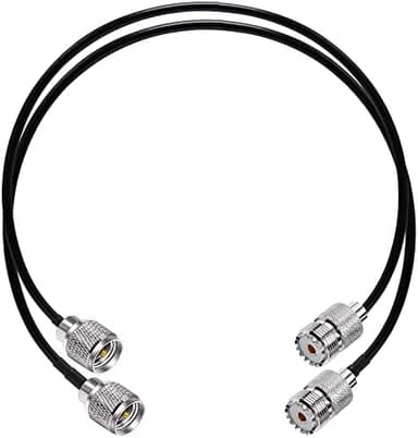 TUOLNK Mini UHF Male to UHF Female Extension Cable Mini Male Plug to SO239 PL259 Female Jack Coax Jumper Cable RG58 for CB Radio Antennas 20inch(50cm) 2Pcs - Image 3