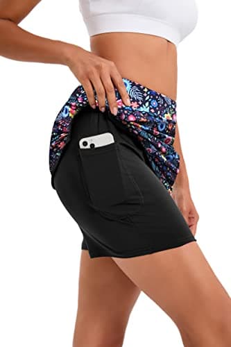 Oyamiki Women's Active Performance Skort Lightweight Skirt for Running Tennis Golf Workout Sports Printing M - Image 2