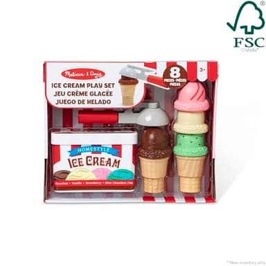 Melissa & Doug Scoop and Stack Ice Cream Playset, Magnetic Wooden Toys & Pretend Play Kitchen Accessories, Preschool Learning Toys for Girls & Boys 3+ - FSC Certified - Image 3