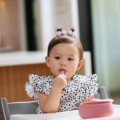 NumNum Suction Bowls for Babies & Toddlers, Extra Strong Non-Slip Suction, 100% Food-Grade Silicone, BPA-Free, Microwave & Dishwasher Safe, Baby-Led Weaning Bowls for 4+ Months, 2-Pack Mauve - Image 6