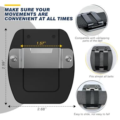 Magnetic Belt Clip & Clip-on Tape Measure Holster, Portable Tool HolderDesigned for Climbing Activities to Hold Tools Like Tape Measure, Nails, Screws, Wrenches - Image 3